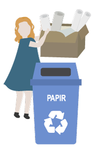 Komunalni otpad  - spremnik papir